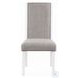 Hollyn Gray Linen and White Side Chair Set of 2