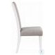 Hollyn Gray Linen and White Side Chair Set of 2
