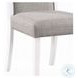 Hollyn Gray Linen and White Side Chair Set of 2