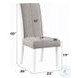 Hollyn Gray Linen and White Side Chair Set of 2