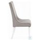 Hollyn Gray Linen and White Wingback Side Chair Set of 2