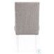 Hollyn Gray Linen and White Wingback Side Chair Set of 2