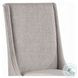 Hollyn Gray Linen and White Wingback Side Chair Set of 2