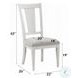 Katia Light Gray Linen and Weathered White Side Chair Set of 2