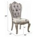 Ariadne Gray and White Upholstered Side Chair Set of 2