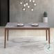 Bevis Engineered Stone and Walnut Rectangular Dining Room Set