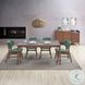 Bevis Engineered Stone and Walnut Rectangular Dining Room Set