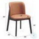 Eliora Camel Polish Microfiber and Black Side Chair Set of 2