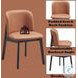 Eliora Camel Polish Microfiber and Black Side Chair Set of 2