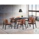 Eliora Camel Polish Microfiber and Black Side Chair Set of 2