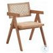 Velentina Rattan and Natural Arm Chair Set of 2