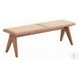 Velentina Rattan and Natural 51" Upholstered Bench