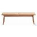 Velentina Rattan and Natural 51" Upholstered Bench