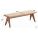Velentina Rattan and Natural 51" Upholstered Bench