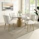 Kala White and Oak Marble Top Dining Room Set