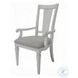 Katia Light Gray Linen and Weathered White Arm Chair Set of 2