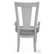 Katia Light Gray Linen and Weathered White Arm Chair Set of 2