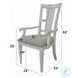 Katia Light Gray Linen and Weathered White Arm Chair Set of 2