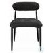 Jaramillo Black Chenille and Black Side Chair Set of 2
