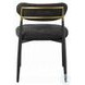 Jaramillo Black Chenille and Black Side Chair Set of 2