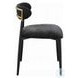 Jaramillo Black Chenille and Black Side Chair Set of 2