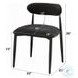 Jaramillo Black Chenille and Black Side Chair Set of 2