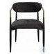 Jaramillo Black Chenille and Black Arm Chair Set of 2