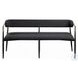 Jaramillo Black Chenille and Black 62" Upholstered Bench