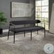 Jaramillo Black Chenille and Black 62" Upholstered Bench