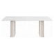 Kalam White and Beige 79" Rectangular Ceramic Top Dining Table