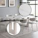 Kalam White and Beige 79" Rectangular Ceramic Top Dining Table