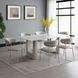 Kalam White and Beige Ceramic Top Dining Room Set