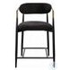 Jaramillo Black Chenille and Black Counter Height Chair Set of 2