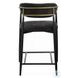Jaramillo Black Chenille and Black Counter Height Chair Set of 2