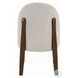 Gamarya Beige Chenille and Dark Oak Side Chair Set of 2