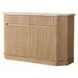 Qwin Gray and Natural 2 Door Marble Top Server