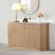 Qwin Gray and Natural 2 Door Marble Top Server