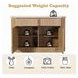 Qwin Gray and Natural 2 Door Marble Top Server