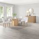 Qwin Gray and Natural 2 Door Marble Top Server