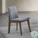 kaela Light Gray Fabric and Walnut Side Chair Set of 2