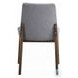 kaela Light Gray Fabric and Walnut Side Chair Set of 2