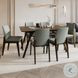 kaela Light Gray Fabric and Walnut Side Chair Set of 2