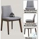 kaela Light Gray Fabric and Walnut Side Chair Set of 2