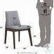 kaela Light Gray Fabric and Walnut Side Chair Set of 2