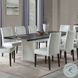 Carena White and Walnut Extendable Rectangular Dining Room Set