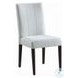 Carena Light Gray Fabric and White Walnut Side Chair Set of 2