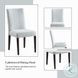Carena Light Gray Fabric and White Walnut Side Chair Set of 2