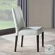 Carena Light Gray Fabric and White Walnut Side Chair Set of 2