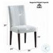 Carena Light Gray Fabric and White Walnut Side Chair Set of 2