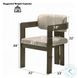 Destin Light Gray Polished Microfiber and Walnut Arm Chair
